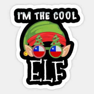 Christmas  I'm The Cool Chilean Elf - Gift for Chilean From Chile Sticker